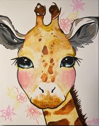 Baby Giraffe - Acryl Malerei