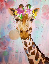 Giraffe - Acryl Malerei