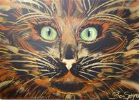 Cat - Acryl Malerei