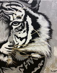 Tiger - Acryl Malerei
